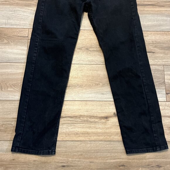 Men's Levis 505 Regular Fit Denim Jeans SZ 34x32 Black Stretch Modern Red Tab - Picture 3 of 13